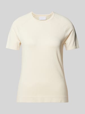 T-shirt z prążkowanymi wykończeniami Shop The Look MANNEQUINE