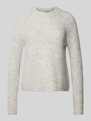 Regular Fit Strickpullover aus Rippstrick Modell 'ELLEN' Shop The Look MANNEQUINE