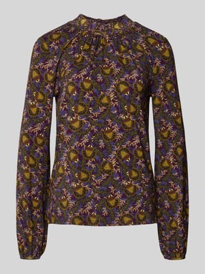 Bluzka z mieszanki wiskozy ze stójką Shop The Look MANNEQUINE