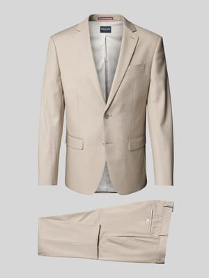Slim fit pak met reverskraag Shop The Look MANNEQUINE
