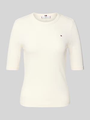 Slim Fit T-Shirt aus Viskose-Mix Shop The Look MANNEQUINE