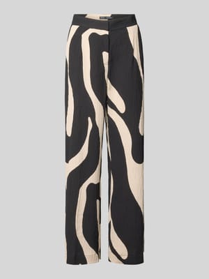 Stoffhose aus Viskose-Mix im Allover-Look Modell 'NIKITA' Shop The Look MANNEQUINE