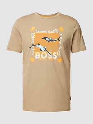 T-shirt met motiefprint, model 'Shark' Shop The Look MANNEQUINE