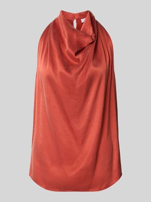 Blusenshirt aus Viskose-Mix mit Wasserfall-Ausschnitt Shop The Look MANNEQUINE