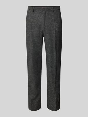 Slim fit pantalon met persplooien, model 'Hesten' Shop The Look MANNEQUINE