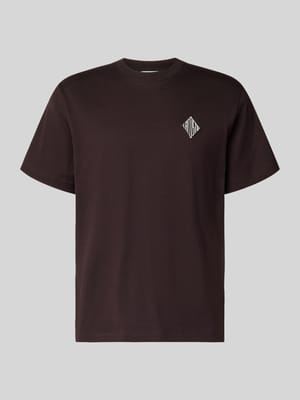 T-shirt o kroju regular fit z czystej bawełny model ‘JERSEY LOURD’ Shop The Look MANNEQUINE