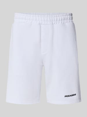 Sweatshorts met elastische band en gestikt logo Shop The Look MANNEQUINE
