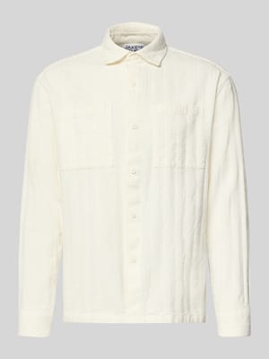 regular fit vrijetijdsoverhemd met kentkraag en borstzakken Shop The Look MANNEQUINE