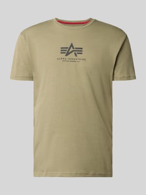 T-Shirt mit Logo und Rundhalsausschnitt Shop The Look MANNEQUINE