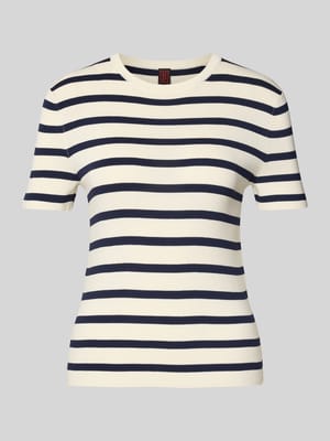 T-shirt van viscosemix met ronde hals Shop The Look MANNEQUINE