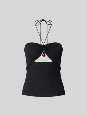 Neckholder-Top mit Zierstein Shop The Look MANNEQUINE