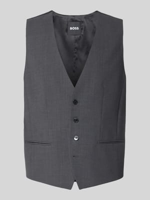 Kamizelka garniturowa o kroju regular fit z mieszanki żywej wełny Shop The Look MANNEQUINE