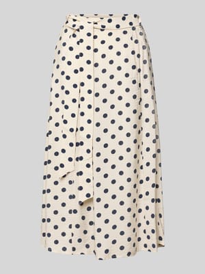 Midirok van viscosemix met strikriem model 'Alma' Shop The Look MANNEQUINE