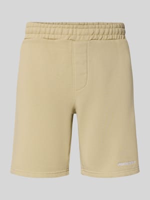 Sweatshorts mit elastischem Bund und Logo-Stitching Shop The Look MANNEQUINE
