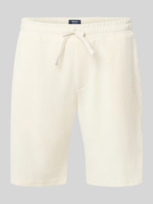 Korte broek met structuurpatroon en elastische band Shop The Look MANNEQUINE
