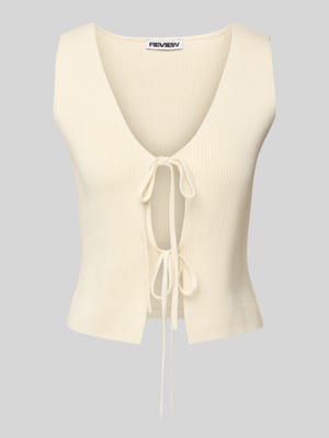 Stricktop mit Vorderseite zum Binden Shop The Look MANNEQUINE