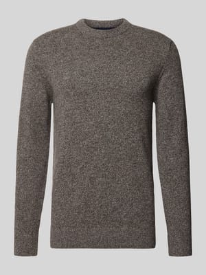 Sweter z mieszanki wełny i jedwabiu z okrągłym dekoltem model 'TISBURY' Shop The Look MANNEQUINE