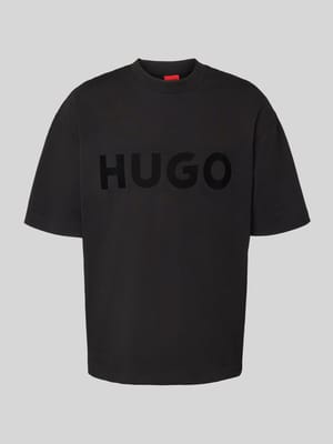 T-shirt met labelprint, model 'Dinkee' Shop The Look MANNEQUINE