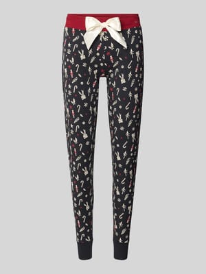 Pyjama-Hose im Allover-Look mit Schleife Shop The Look MANNEQUINE