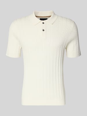 Koszulka polo o kroju slim fit o wyglądzie dzianiny Shop The Look MANNEQUINE