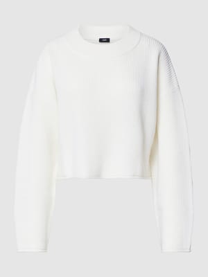 Strickpullover aus Schurwoll-Mix in Ripp-Optik Shop The Look MANNEQUINE