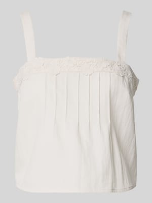 Cropped Blusentop mit Häkelspitze Shop The Look MANNEQUINE
