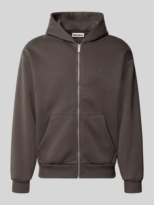 Relaxed Fit Sweatjacke aus Baumwoll-Mix mit Label-Detail Shop The Look MANNEQUINE