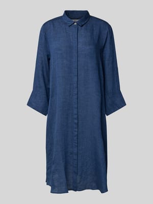 Knielanges Hemdblusenkleid aus Leinen mit 3/4-Arm Modell 'GRACY' Shop The Look MANNEQUINE
