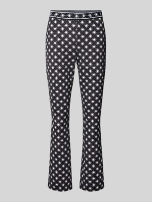 Flared fit stoffen broek met elastische band Shop The Look MANNEQUINE