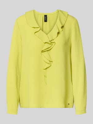 Relaxed Fit Bluse mit Rüschenbesatz Shop The Look MANNEQUINE