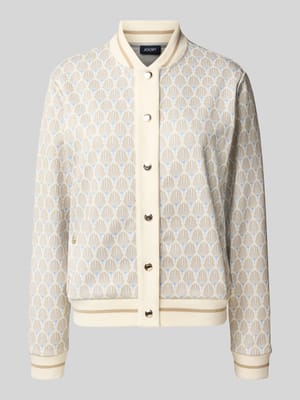 Sweatjacke mit Stehkragen und Knopfleiste Shop The Look MANNEQUINE