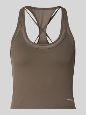 Dubbellaags tanktop met logo Shop The Look MANNEQUINE