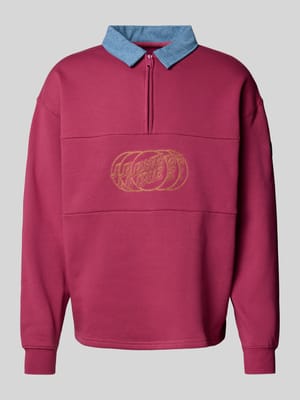 Sweatshirt met labelstitching Shop The Look MANNEQUINE