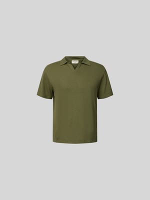 Poloshirt mit V-Ausschnitt Shop The Look MANNEQUINE