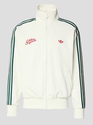 Sweatjacke mit Logo-Stitching und Stehkragen Shop The Look MANNEQUINE