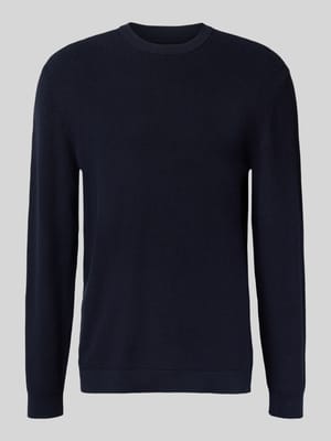 Sweter z dzianiny z prążkowanymi wykończeniami Shop The Look MANNEQUINE