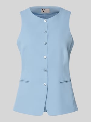 Kamizelka z okrągłym dekoltem i kieszeniami z wypustkami Shop The Look MANNEQUINE