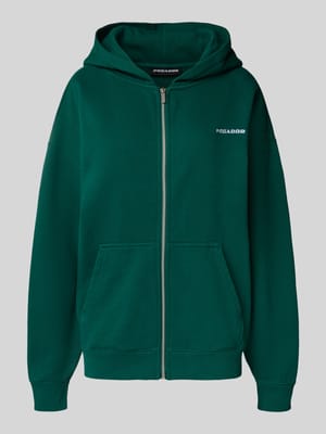 Oversized sweatjack met logostitching, model 'Clarita' Shop The Look MANNEQUINE