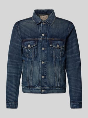 Regular fit jeansjack met platte kraag, model 'Icon' Shop The Look MANNEQUINE