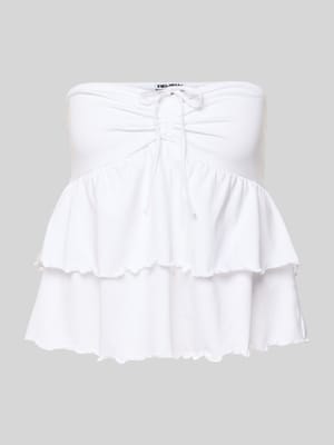 Bandeau-Top im Stufen-Look mit Schnürung Shop The Look MANNEQUINE