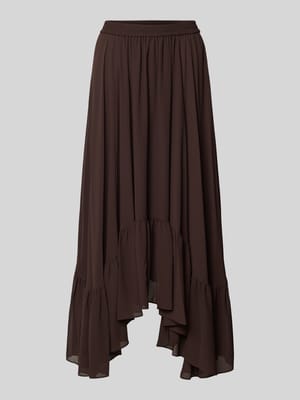 midi-rok van chiffon in asymmetrische look Shop The Look MANNEQUINE