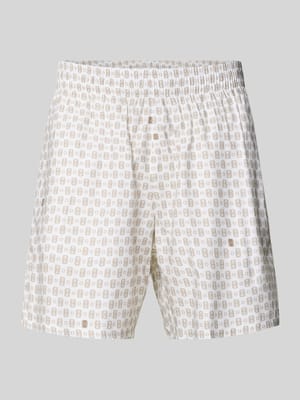 regular fit short van mix van katoen en viscose model 'Aop Short Tenniscourt' Shop The Look MANNEQUINE