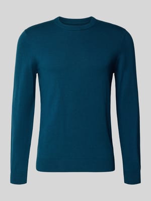 Strickpullover aus Baumwoll-Kaschmir-Mix mit Rundhalsausschnitt Shop The Look MANNEQUINE