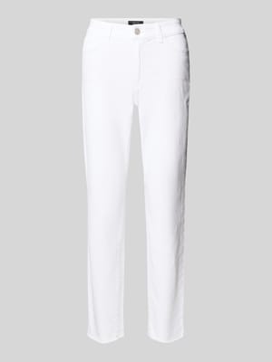 Slim Fit Jeans mit Fransen und Eingrifftaschen Shop The Look MANNEQUINE