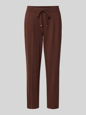 Spodnie o kroju prostym z mieszanka wiskozy z zakładkami w pasie Shop The Look MANNEQUINE