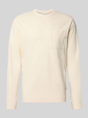 Shirt met lange mouwen en borstzak, model 'PLANET' Shop The Look MANNEQUINE