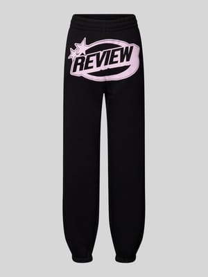 Regular fit sweatpants met labelprint Shop The Look MANNEQUINE