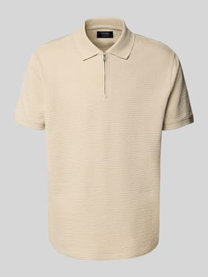 Poloshirt mit kurzem Reißverschluss Shop The Look MANNEQUINE