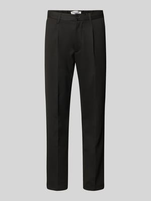 Regular Fit Bundfaltenhose mit Viskose-Anteil Shop The Look MANNEQUINE