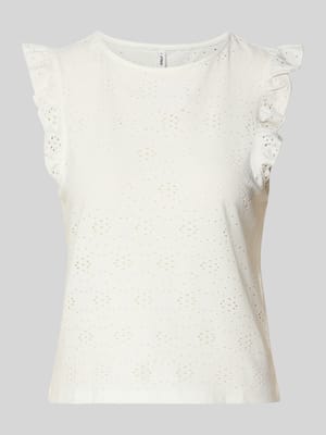 Slim Fit Top mit Allover-Muster Modell 'MILLA' Shop The Look MANNEQUINE